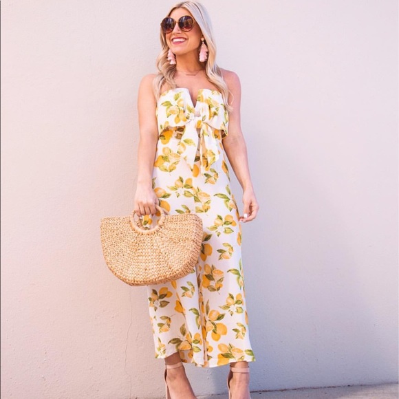 BLOGGERS FAV GORGEOUS NWT SOCIALITE Lemon Jumpsuit - Picture 7 of 11